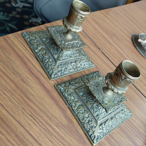 Pair antique gothic brass - antique,