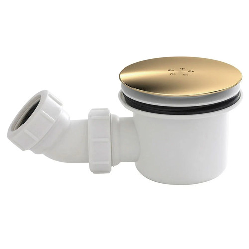Shower waste trap 90mm - 90mm, brushed
