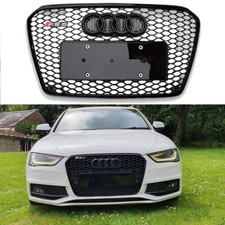 Per Audi A5 S5 8T 2012-2016 griglia frontale a nido d'ape nero nuovo