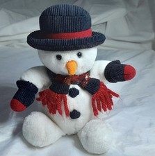 Tesco Chilly & Friends Festive Navy & White Snowman Plush Toy