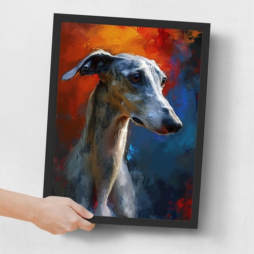 Lurcher dog wall - lurcher, art