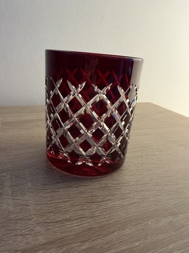 Set red crystal glasses - 6,