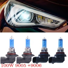 9005 & 9006 Xenon HID Headlight High/Low Beam Halogen Bulbs Combo 5000K White