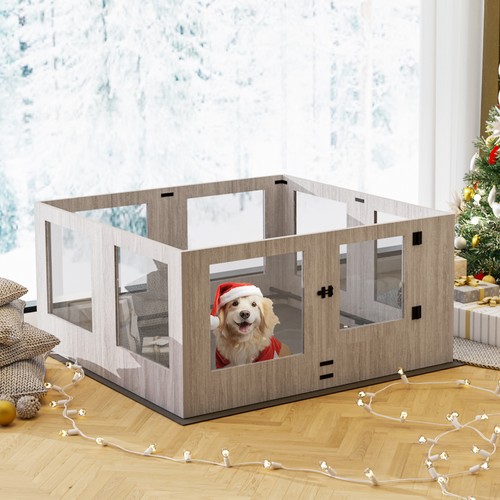 Dog playpen kennel - dog, indoor