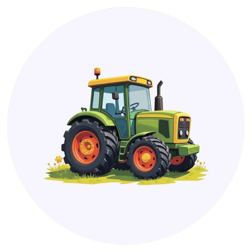 Green tractor stickers - 24, x