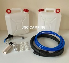 Plumbing Kit for Campervan Sink Tap & Pump & 2 x 10L Water Containers Suit Smev 