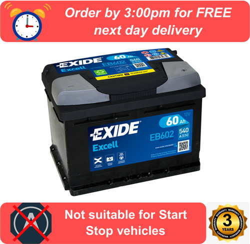 Eb602 exide excell - eb602, car