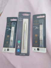 Parker Pen Jotter, stainless silver, 2 Packs Of Refills 