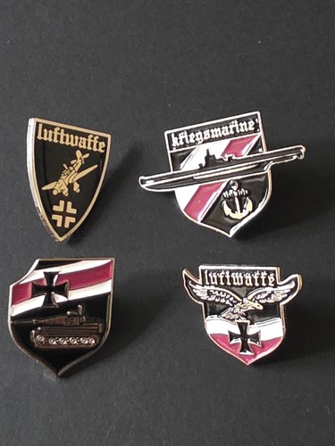 Ww2 style german pin badges - ww2, x4