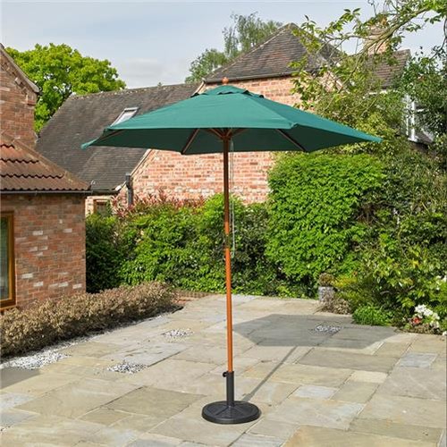 Wooden garden parasol - wooden,
