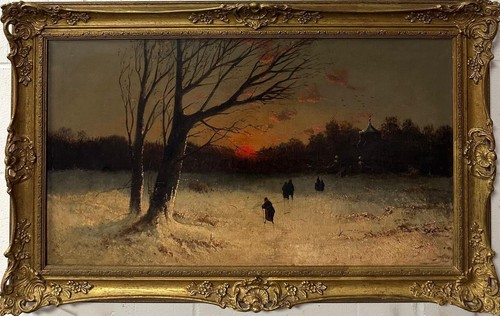 Joseph barker signed oil - barker,