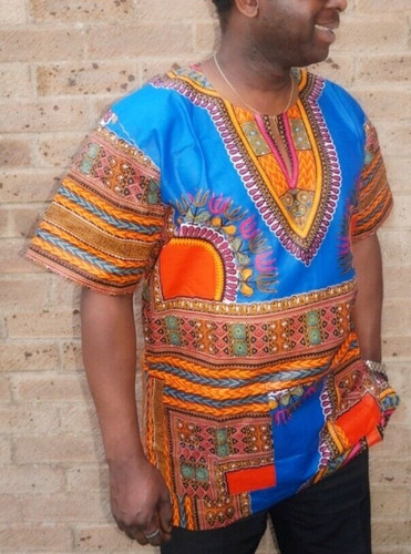 Blue african dashiki - blue,