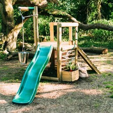 Garden Woodland Kids Tower Playhouse Outdoor Ladder & Slide Treehouse Fun Play