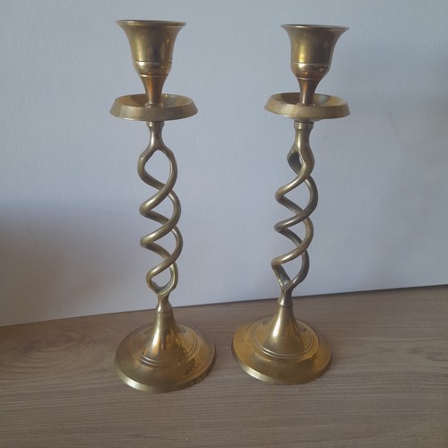 Vintage solid brass barley - brass,
