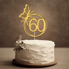 Personalised Happy Birthday Acrylic Cake Topper Custom Colour Any Age 60th 50th