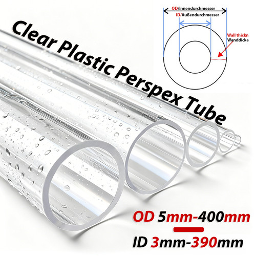 Clear plastic perspex - perspex, dia
