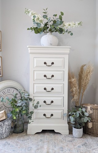 Tall slim white tallboy - tall,