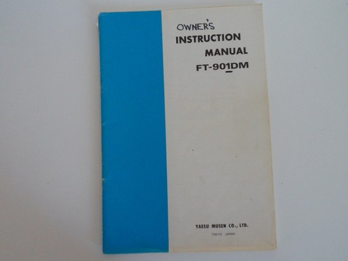 Yaesu 901dm instruction - ft, (instruction