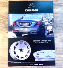 CARLSSON DESIGN 299 MERCEDES -  FRAMEABLE COLLECTIBLE CLASSIC CAR ADVERT