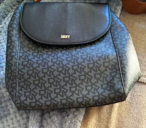 Dkny black grey logo canvas - dkny,