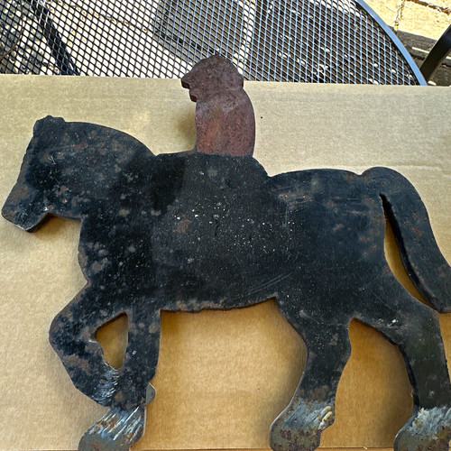 Metal horse silhouette - metal, lawn