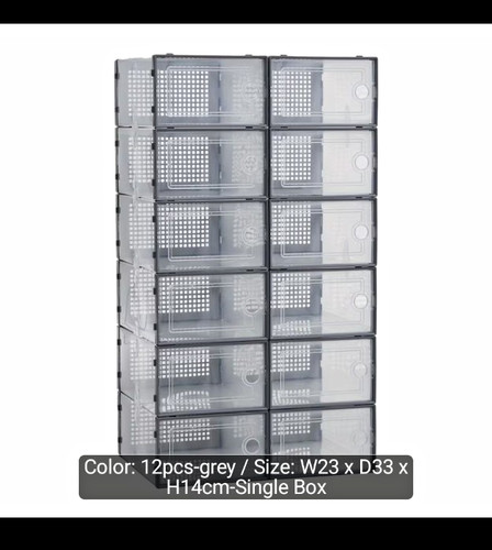 Pack grey clear plastic - 12,