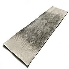 One(1) Piece Pool Cue Leather Wrap Black/White Lizard Embossed Cowhide