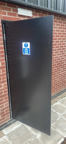 Black commercial fire exit - black,