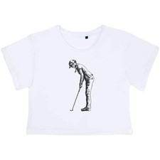 'Golf Lady' Women's Cotton Crop Tops (CO045773)