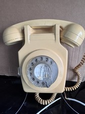Old  retro "GPO' Rotary Telephone wall Hanging / Dial phone 1970s. (untested)
