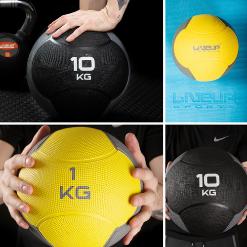 Rubber medicine ball 1kg - rubber,