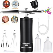 Mini Airbrush Compressor Kit Spray Gun Air-Brush Paint Tattoo Nail Art Handheld