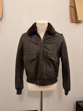 Vintage Schott NYC G-1 style Leather Flight Jacket Size 40 - Brown - Made in USA