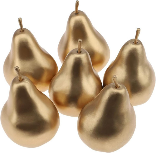 Pcs faux gold pear fruit - 6,