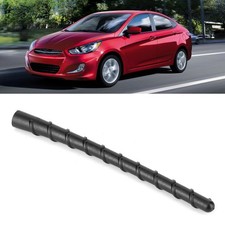 Universal 18cm / 7.1in Car Black FM Radio AM Helical Antenna Aerial Rod Mast Fit