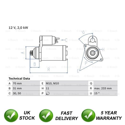 Starter motor sjr fits - starter,