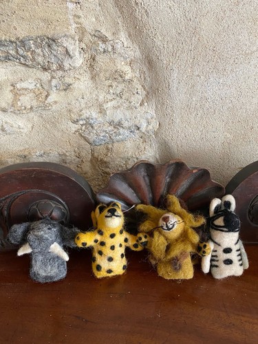 Needle felted safari finger - needle,