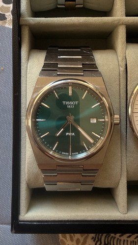 Tissot prx green - green, sunburst