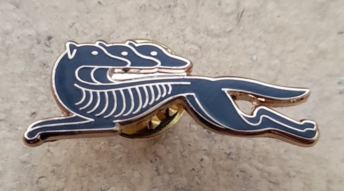 Greyhound metal enamel pin - greyhound,