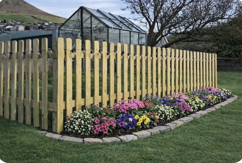 Wooden picket fence - picket,