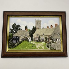Friar Crafts 3D Wall Art Godshill Isle of Wight Handmade Painted Relief 17x23cm