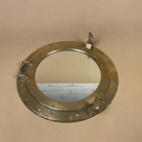 Porthole mirror brass round - porthole,