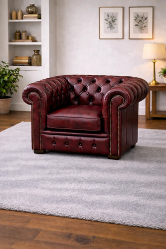 Antique chesterfield armchair - antique,
