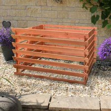 660L Compost Bin Wooden Simple