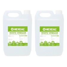 Hexeal White Vinegar 2 x 5L - Food Grade - Cooking, Cleaning, Pickling & Baking