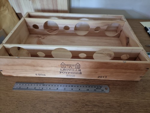 Empty wood case - of, wine
