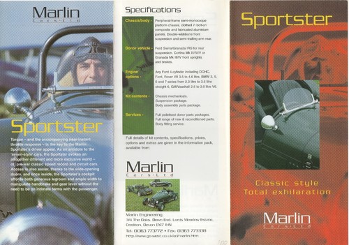 Marlin sportster kit car - sportster,