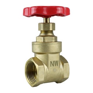 Brass gate valve female - brass, iron