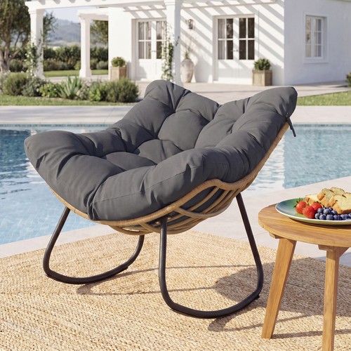 Outdoor papasan rocking - rocking, chair