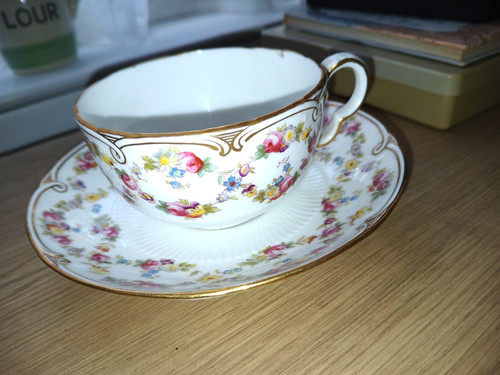 Cauldon cup and saucer - cauldon,